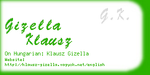 gizella klausz business card